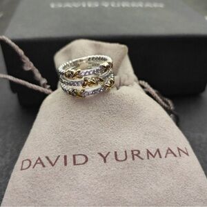 David Yurman Two-Tone Cable Ring sz8